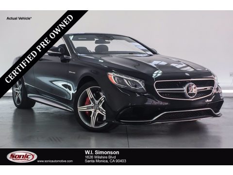Black Mercedes-Benz S 63 AMG 4Matic Cabriolet.  Click to enlarge.