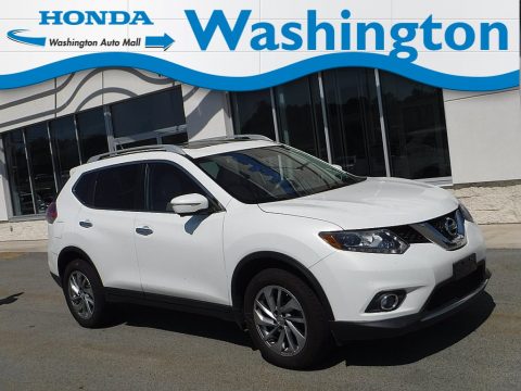 Moonlight White Nissan Rogue SL AWD.  Click to enlarge.