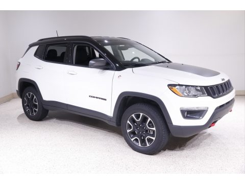 White Jeep Compass Trailhawk 4x4.  Click to enlarge.