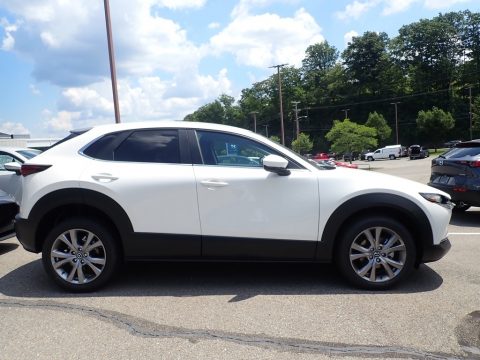 Snowflake White Pearl Mica Mazda CX-30 Select AWD.  Click to enlarge.