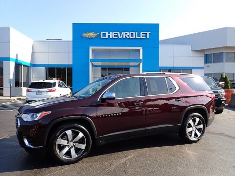 Black Current Metallic Chevrolet Traverse LT AWD.  Click to enlarge.