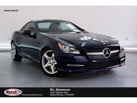 designo Mystic Blue Metallic Mercedes-Benz SLK 300 Roadster.  Click to enlarge.