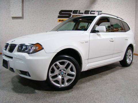 Alpine White BMW X3 3.0i.  Click to enlarge.