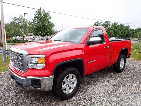 Fire Red GMC Sierra 1500 Regular Cab 4x4.  Click to enlarge.