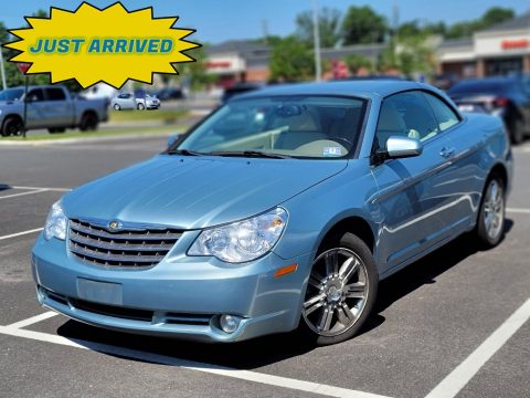 Clearwater Blue Pearl Chrysler Sebring Limited Convertible.  Click to enlarge.