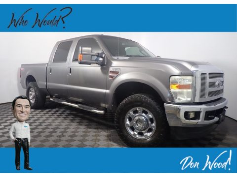 Sterling Gray Metallic Ford F250 Super Duty Lariat Crew Cab 4x4.  Click to enlarge.