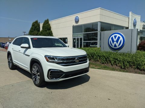 Pure White Volkswagen Atlas Cross Sport SEL R-Line 4Motion.  Click to enlarge.