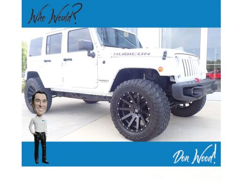 Bright White Jeep Wrangler Unlimited Rubicon 4x4.  Click to enlarge.