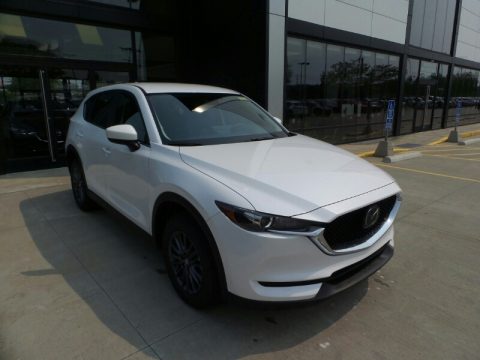 Snowflake White Pearl Mica Mazda CX-5 Touring AWD.  Click to enlarge.