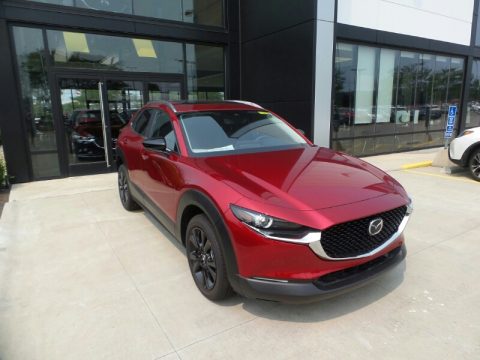 Soul Red Crystal Metallic Mazda CX-30 Turbo AWD.  Click to enlarge.