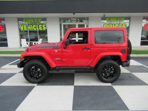 Firecracker Red Jeep Wrangler Rubicon Recon 4x4.  Click to enlarge.