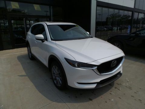 Snowflake White Pearl Mica Mazda CX-5 Grand Touring AWD.  Click to enlarge.
