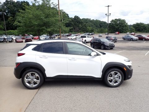 Lunar White Hyundai Kona SEL AWD.  Click to enlarge.