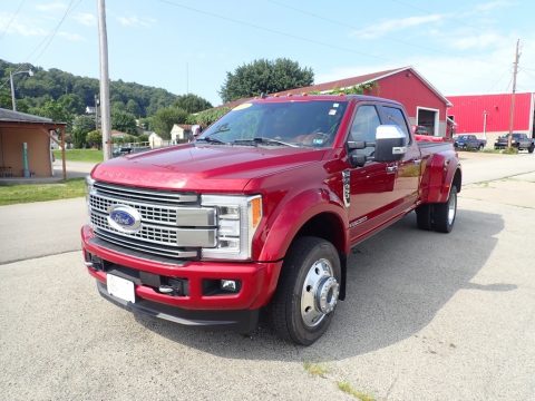 Ruby Red Ford F450 Super Duty Platinum Crew Cab 4x4.  Click to enlarge.