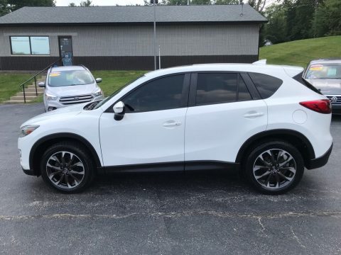 Crystal White Pearl Mica Mazda CX-5 Grand Touring.  Click to enlarge.