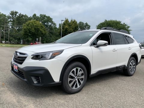 Crystal White Pearl Subaru Outback 2.5i Premium.  Click to enlarge.