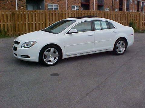 Summit White Chevrolet Malibu LT Sedan.  Click to enlarge.