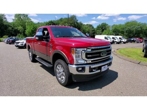Rapid Red Ford F350 Super Duty Lariat SuperCab 4x4.  Click to enlarge.