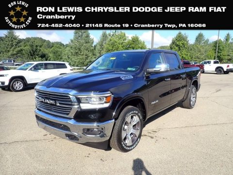 Diamond Black Crystal Pearl Ram 1500 Laramie Crew Cab 4x4.  Click to enlarge.