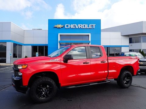 Red Hot Chevrolet Silverado 1500 Custom Trail Boss Double Cab 4x4.  Click to enlarge.