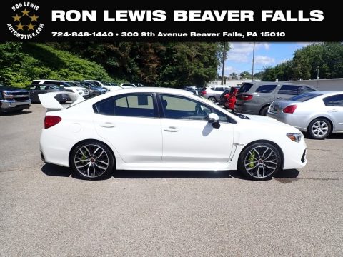 Crystal White Pearl Subaru WRX STI.  Click to enlarge.