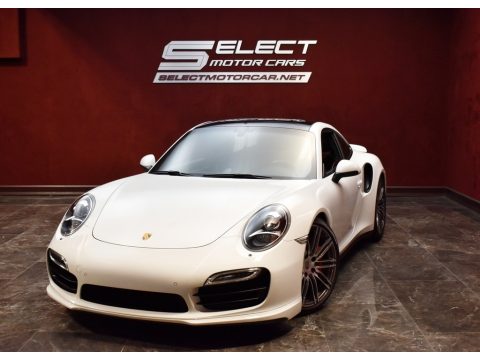 White Porsche 911 Turbo Coupe.  Click to enlarge.