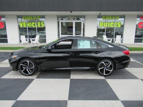 Crystal Black Pearl Honda Accord Sport Sedan.  Click to enlarge.