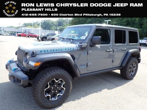 Sting-Gray Jeep Wrangler Unlimited Rubicon 4xe Hybrid.  Click to enlarge.