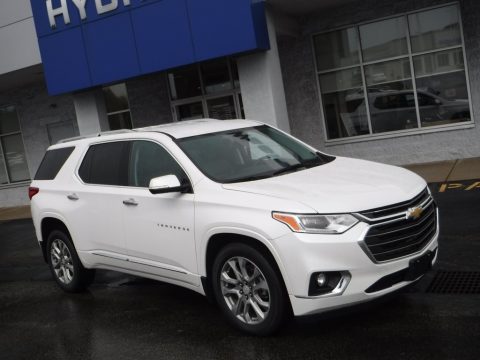 Summit White Chevrolet Traverse Premier AWD.  Click to enlarge.