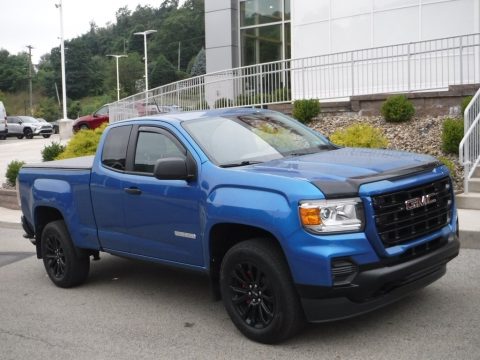 Dynamic Blue Metallic GMC Canyon Elevation Extended Cab 4WD.  Click to enlarge.