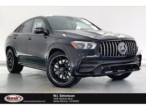 Obsidian Black Metallic Mercedes-Benz GLE 53 AMG 4Matic Coupe.  Click to enlarge.