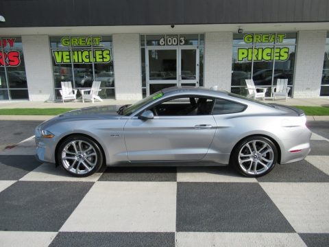 Iconic Silver Metallic Ford Mustang GT Premium Fastback.  Click to enlarge.