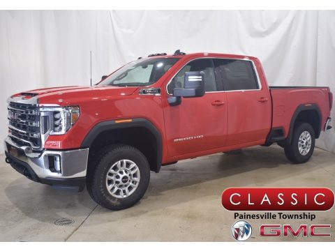 Cardinal Red GMC Sierra 2500HD SLE Crew Cab 4WD.  Click to enlarge.