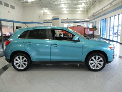 Laguna Blue Metallic Mitsubishi Outlander Sport SE AWD.  Click to enlarge.