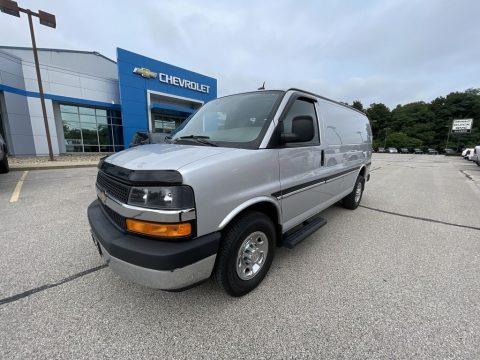 Silver Ice Metallic Chevrolet Express 3500 Cargo WT.  Click to enlarge.