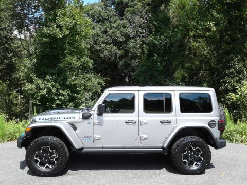 Billet Silver Metallic Jeep Wrangler Unlimited Rubicon 4xe Hybrid.  Click to enlarge.