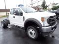 Front 3/4 View of 2022 Ford F550 Super Duty XL Regular Cab 4x4 Chassis #7
