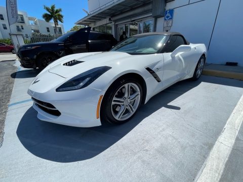 Arctic White Chevrolet Corvette Stingray Convertible.  Click to enlarge.
