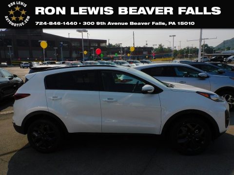 Snow White Pearl Kia Sportage Nightfall Edition AWD.  Click to enlarge.