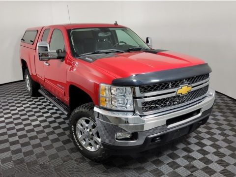 Victory Red Chevrolet Silverado 2500HD LT Extended Cab 4x4.  Click to enlarge.