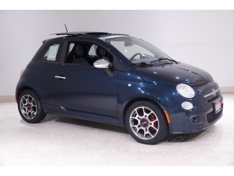 Verde Azzurro (Blue-Green) Fiat 500 Sport.  Click to enlarge.