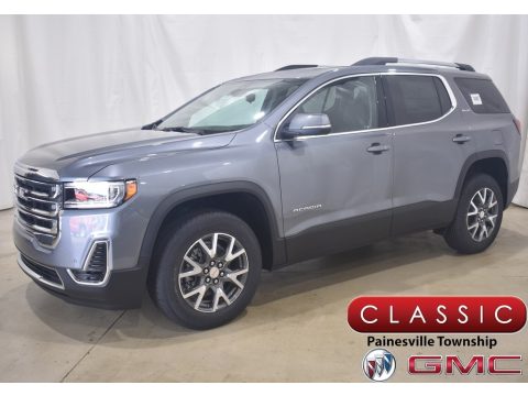 Satin Steel Metallic GMC Acadia SLE AWD.  Click to enlarge.