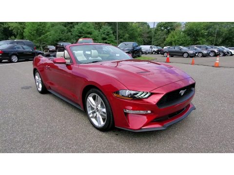 Rapid Red Metallic Ford Mustang EcoBoost Premium Convertible.  Click to enlarge.