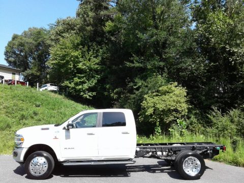 Pearl White Ram 4500 Laramie Crew Cab 4x4 Chassis.  Click to enlarge.