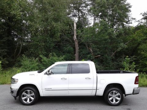 Ivory White Tri-Coat Pearl Ram 1500 Limited Crew Cab 4x4.  Click to enlarge.