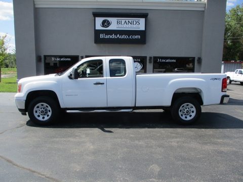 Summit White GMC Sierra 2500HD Extended Cab 4x4.  Click to enlarge.