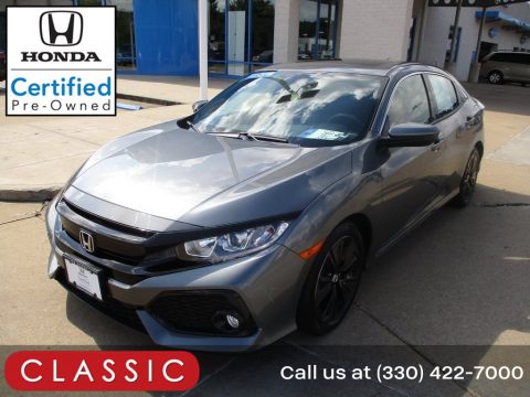 Polished Metal Metallic Honda Civic EX Hatchback.  Click to enlarge.