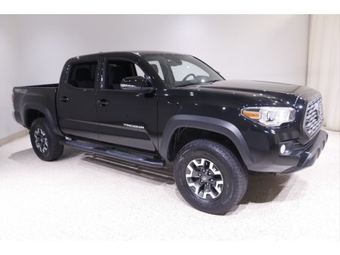 Midnight Black Metallic Toyota Tacoma TRD Off Road Double Cab 4x4.  Click to enlarge.