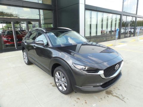 Machine Gray Metallic Mazda CX-30 Premium AWD.  Click to enlarge.