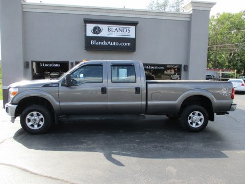 Sterling Gray Metallic Ford F250 Super Duty XL Crew Cab 4x4.  Click to enlarge.